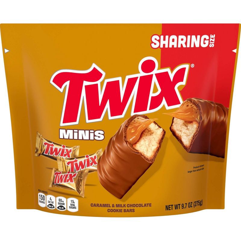 slide 3 of 19, Twix Caramel Cookie Chocolate Candy Bar, Sharing Size - 9.7oz, 9.7 oz