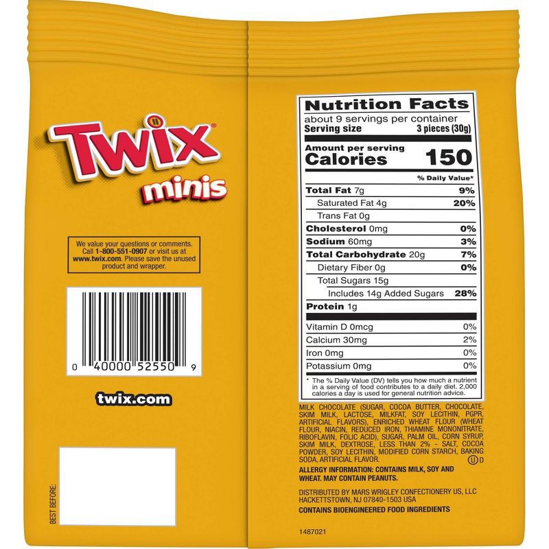 slide 10 of 11, Twix Caramel Cookie Chocolate Candy Bar, Sharing Size - 9.7oz, 9.7 oz