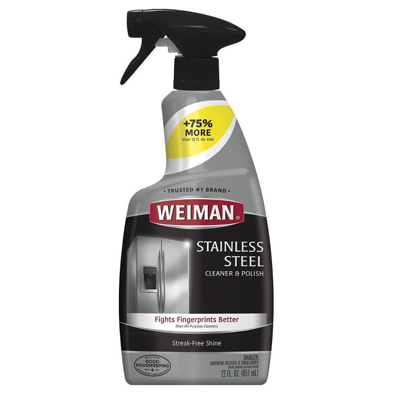 slide 1 of 9, Weiman Stainless Steel Cleaner and Polish Trigger - 22 fl oz, 22 fl oz