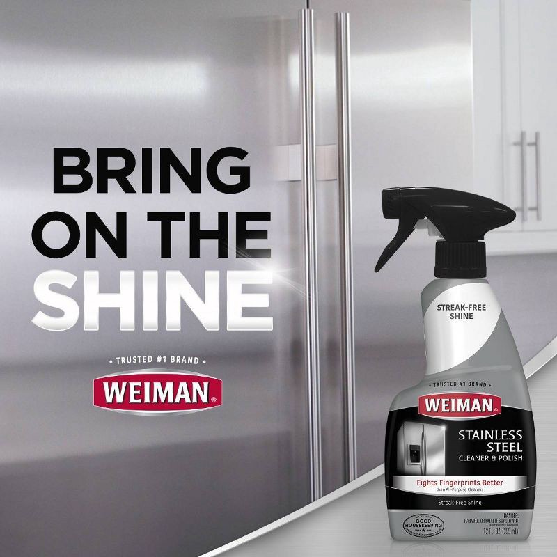 slide 9 of 9, Weiman Stainless Steel Cleaner and Polish Trigger - 22 fl oz, 22 fl oz