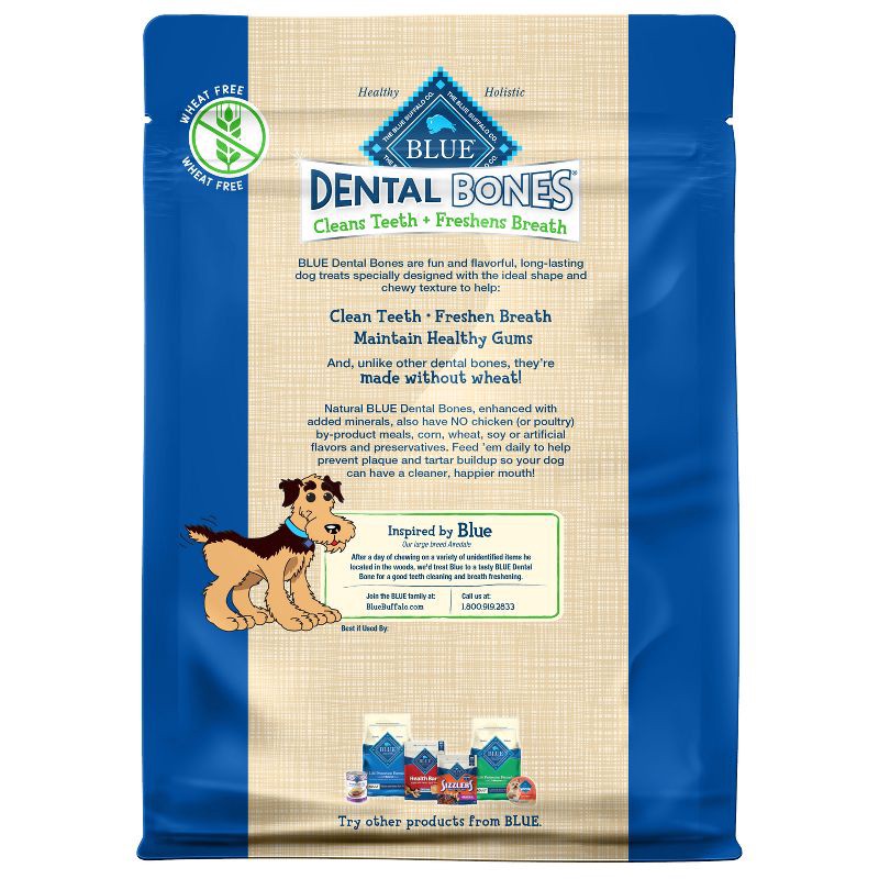 slide 2 of 4, Blue Buffalo Dental Bones Mini Natural Chew Dog Treats - 12oz, 12 oz