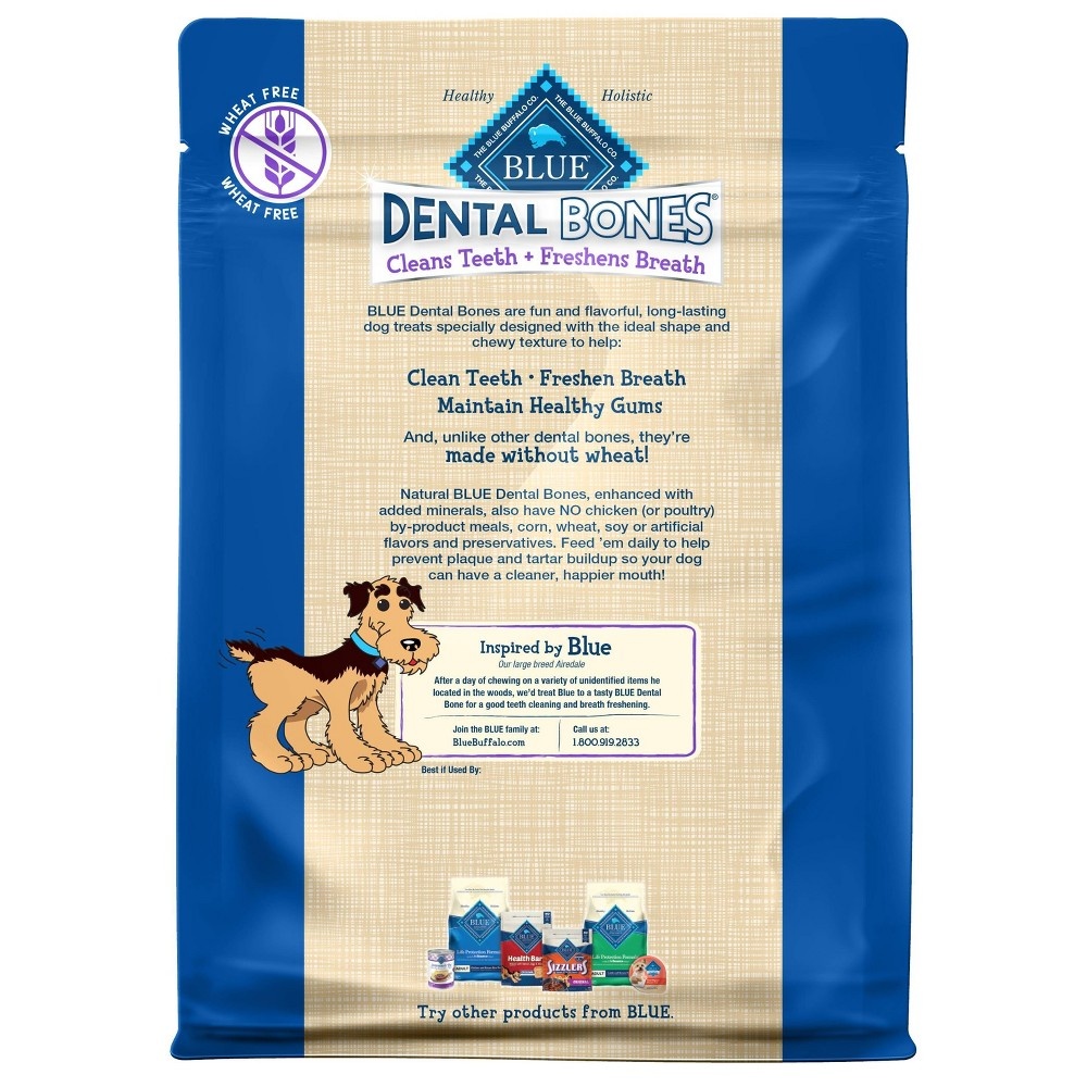 slide 2 of 4, Blue Buffalo Dental Bones for Dog - Large, 12 oz