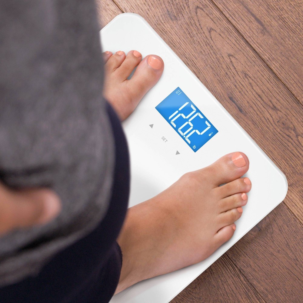 slide 4 of 5, Balance Body Composition Glass/Plastic Personal Scale White - Greater Goods, 1 ct