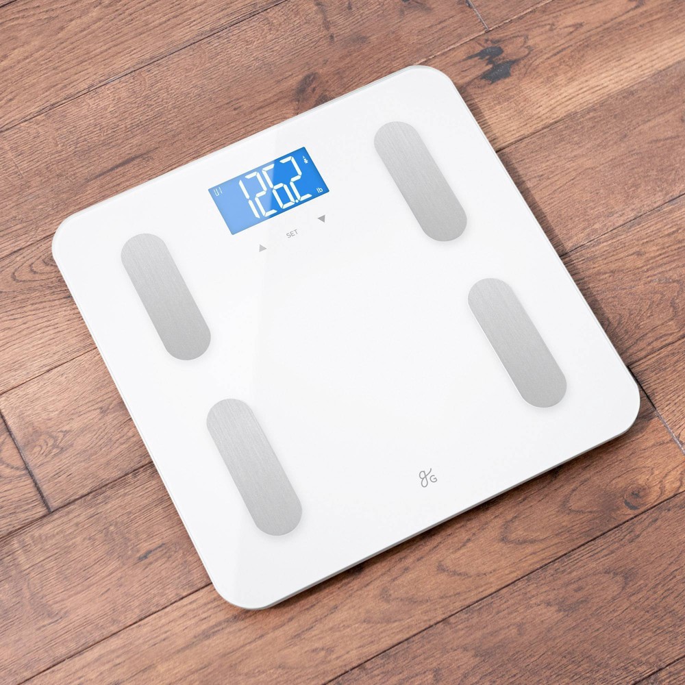slide 5 of 5, Balance Body Composition Glass/Plastic Personal Scale White - Greater Goods, 1 ct