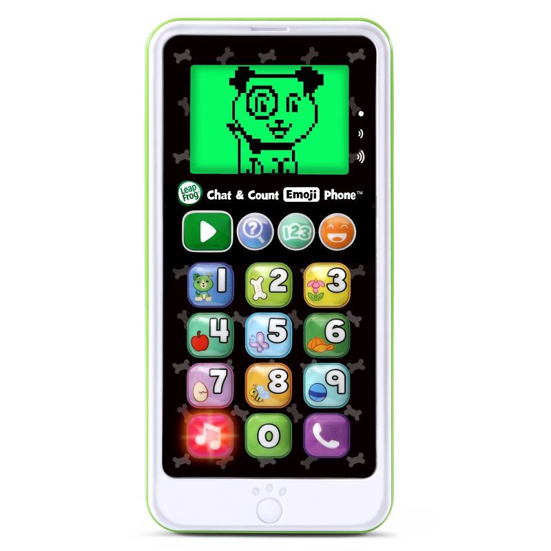 slide 1 of 6, LeapFrog Chat and Count Emoji Phone - Green, 1 ct