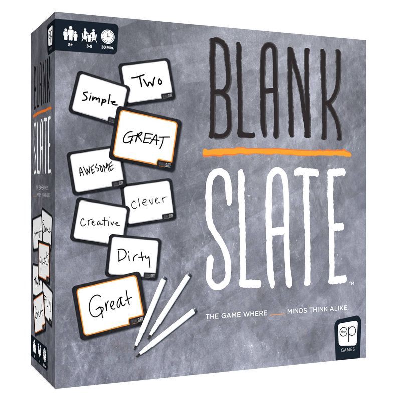 slide 1 of 6, Blank Slate Board Game: The Op Games Party & Problem Solving Game, 3-8 Players, 30 Min Play Time, Includes Paper & Markers, 1 ct