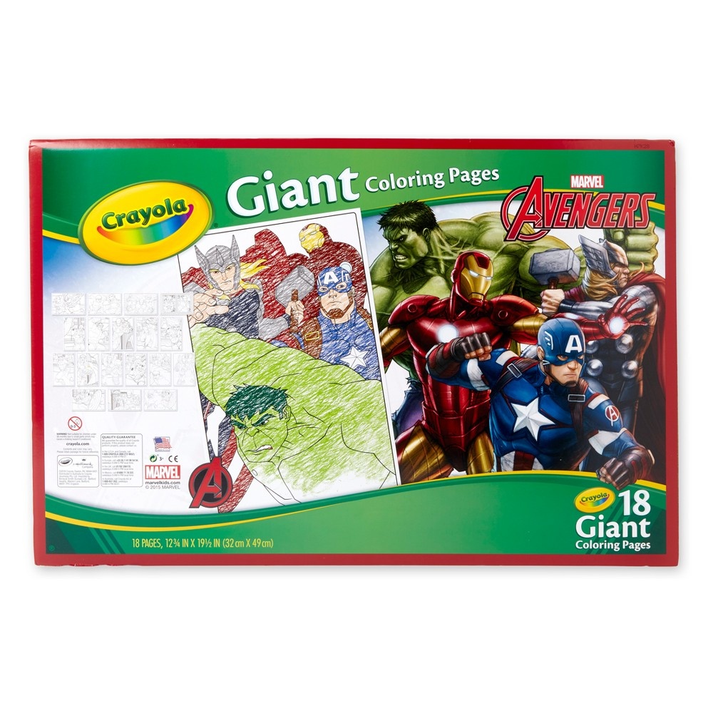 slide 2 of 7, Crayola Avengers Giant Coloring Pages, 1 ct