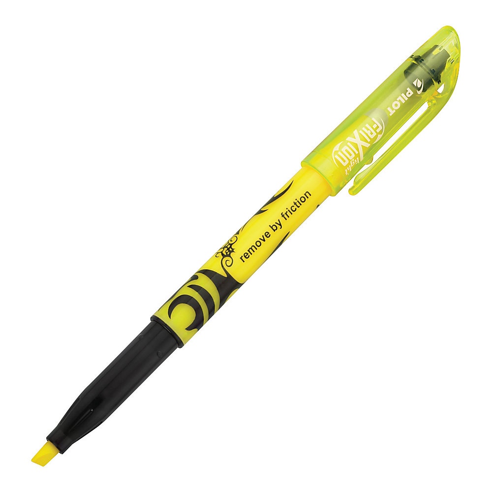 slide 1 of 1, Pilot Frixion Light Erasable Highlighters, Chisel Point, Yellow, Pack Of 3, 3 ct