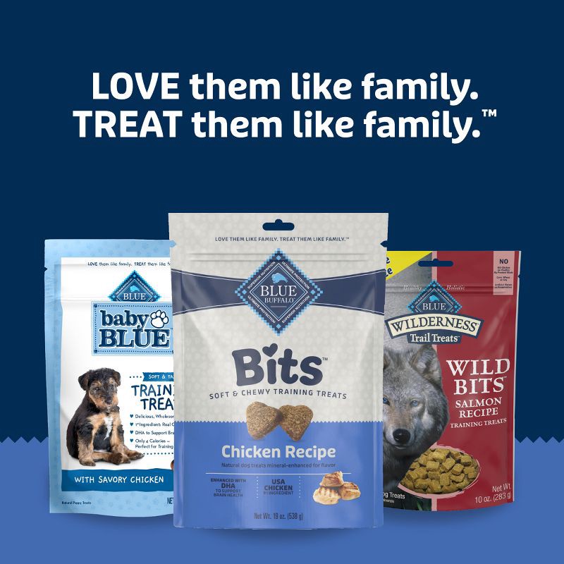 slide 9 of 10, Blue Buffalo Blue Bits Natural Soft-Moist Training Dog Treats with Chicken Recipe - 19oz, 19 oz