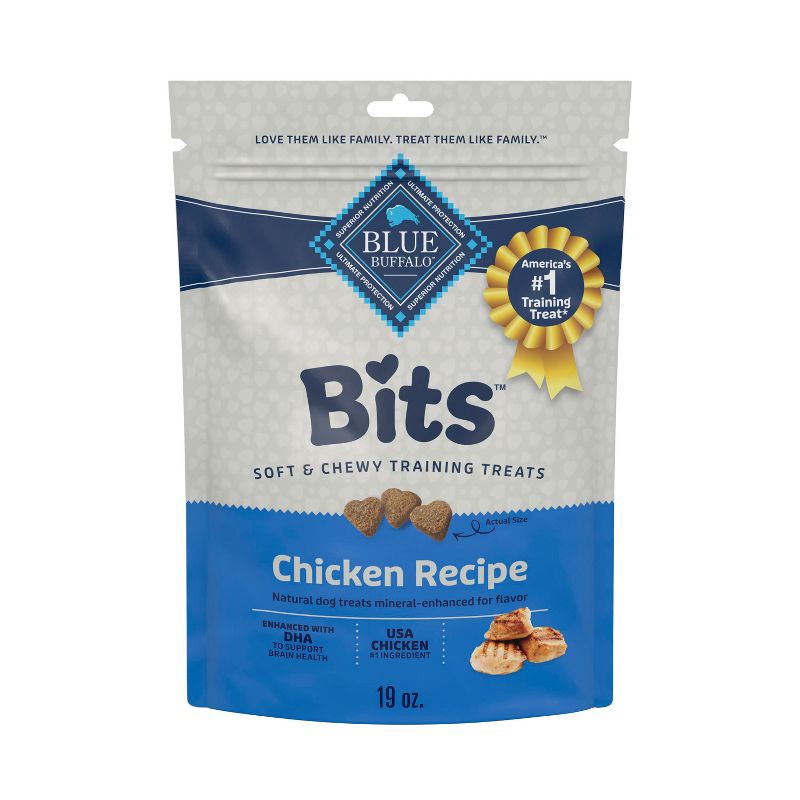 slide 1 of 10, Blue Buffalo Blue Bits Natural Soft-Moist Training Dog Treats with Chicken Recipe - 19oz, 19 oz