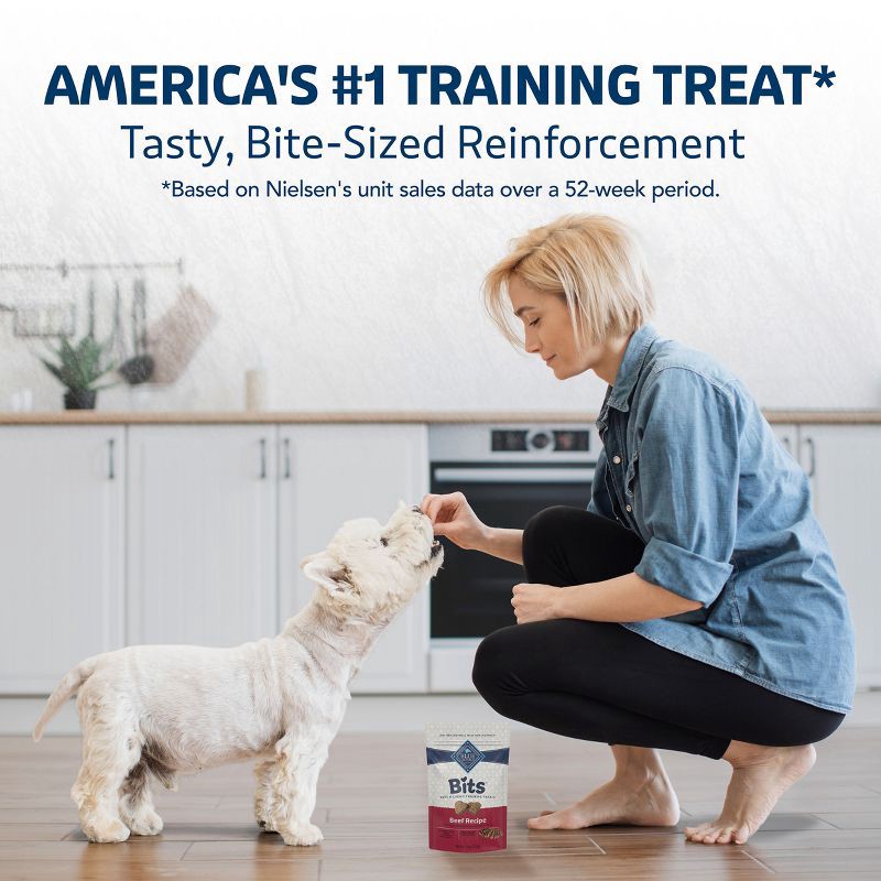 slide 4 of 10, Blue Buffalo Bits Natural Soft-Moist Training Dog Treats with Beef Recipe - 19oz, 19 oz