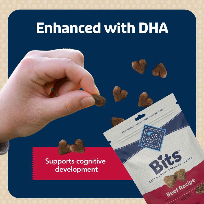 slide 6 of 10, Blue Buffalo Bits Natural Soft-Moist Training Dog Treats with Beef Recipe - 19oz, 19 oz
