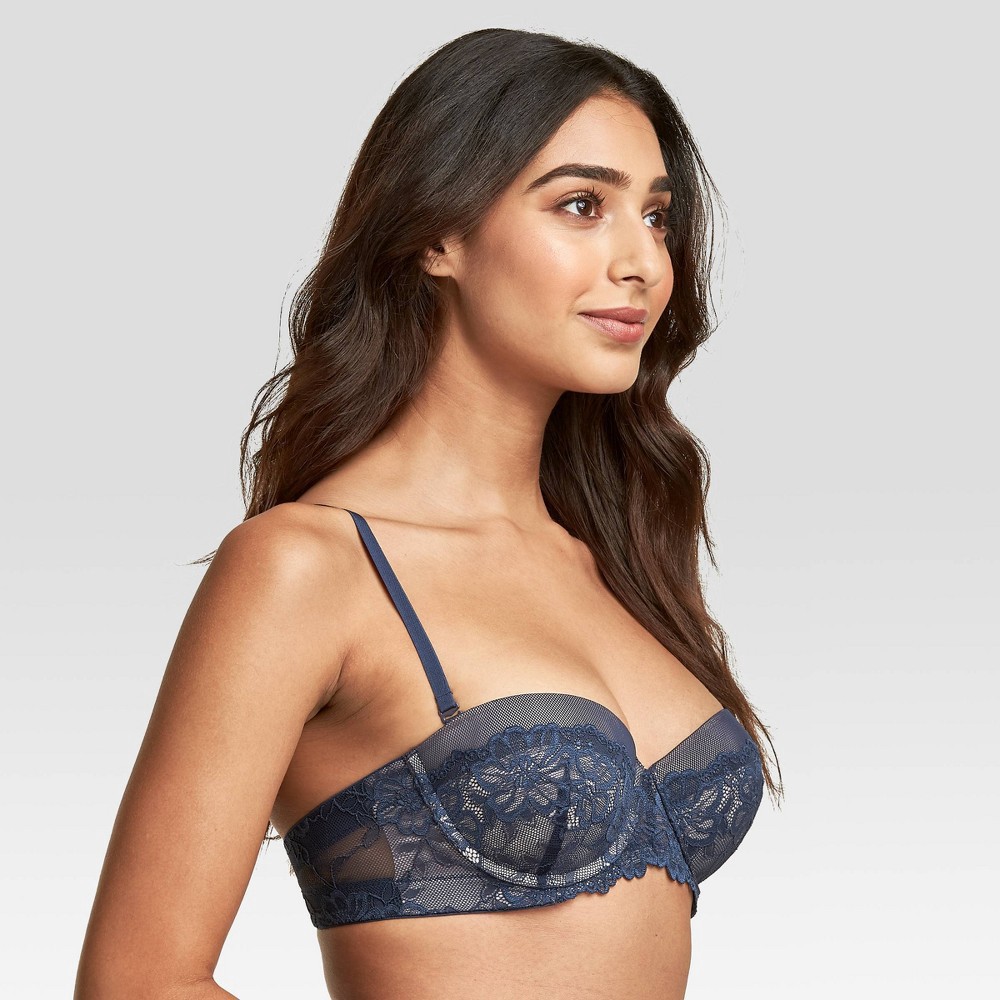 Maidenform Self Expressions Women's Multiway Push-Up Bra SE1102 -  Navy/Gloss 34A 1 ct