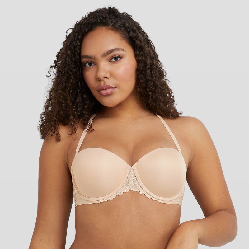 slide 3 of 9, Maidenform Women's Strapless Multiway Push-Up Bra SE1102 - Paris Beige 36DD: Convertible, Padded, Underwire, 1 ct