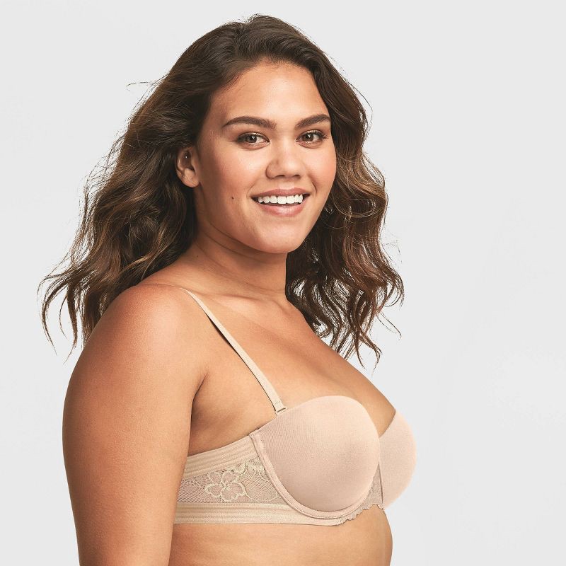 slide 5 of 9, Maidenform Women's Strapless Multiway Push-Up Bra SE1102 - Paris Beige 36C: Convertible, Padded, Underwire, 1 ct