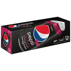 Pepsi Zero Sugar Wild Cherry Cola Soda - 12pk/12 fl oz Cans