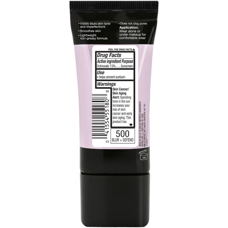 slide 2 of 5, Maybelline Face Studio Master Prime Blur + Defend - Lavender - 1 fl oz, 1 fl oz