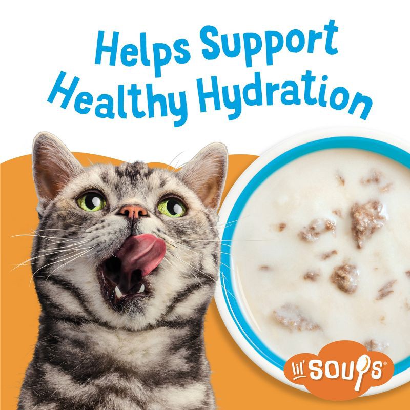 slide 4 of 9, Purina Friskies Lil' Soups In a Velvety Broth Wet Cat Food Complement with Chicken & Tuna - 1.2oz, 1.2 oz