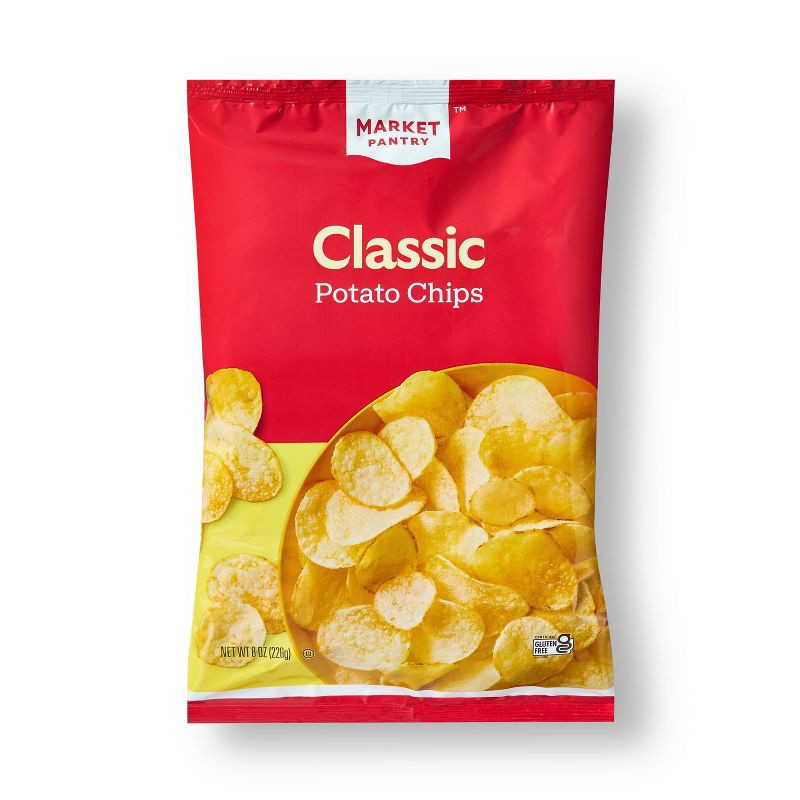 slide 1 of 3, Classic Potato Chips - 8oz - Market Pantry™, 8 oz