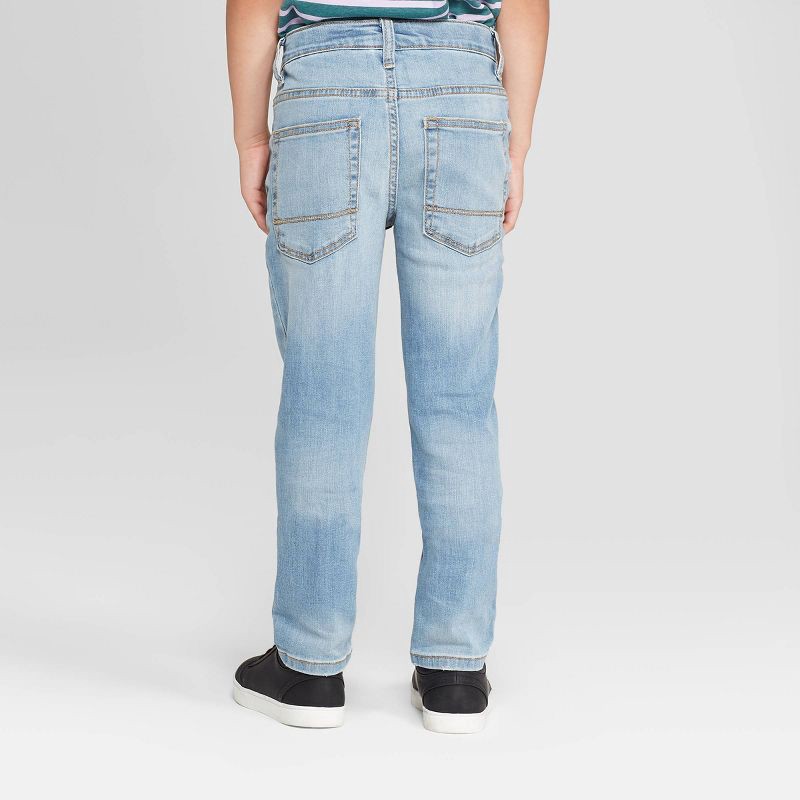 slide 2 of 3, Boys' Stretch Skinny Fit Jeans - Cat & Jack™ Light Blue 12, 1 ct