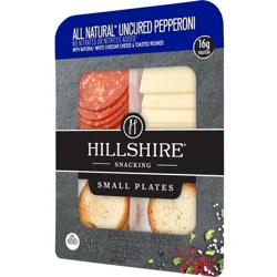 Hillshire Farm Hillshire Snacking All Natural Uncured Pepperoni with White Cheddar Cheese and Toasted Rounds - 2.76oz