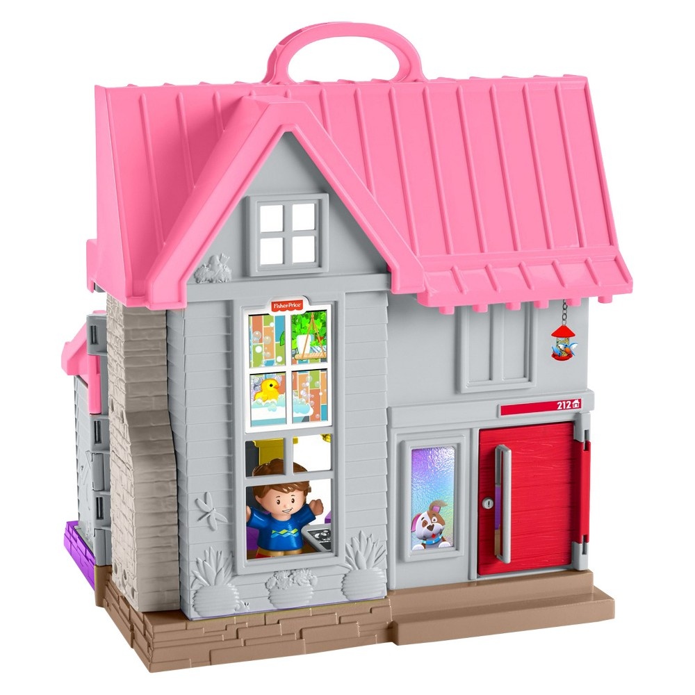 slide 2 of 8, Fisher-Price Little People Big Helpers Home - Pink, 1 ct