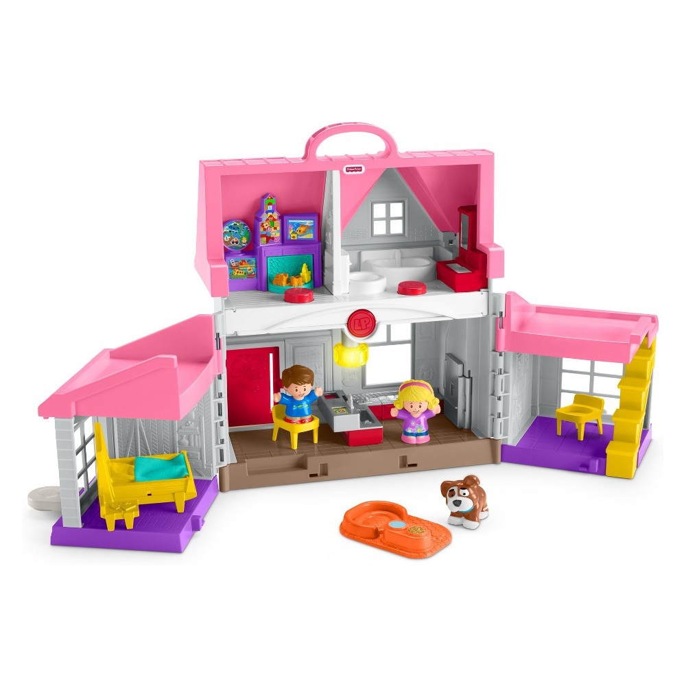 slide 4 of 8, Fisher-Price Little People Big Helpers Home - Pink, 1 ct