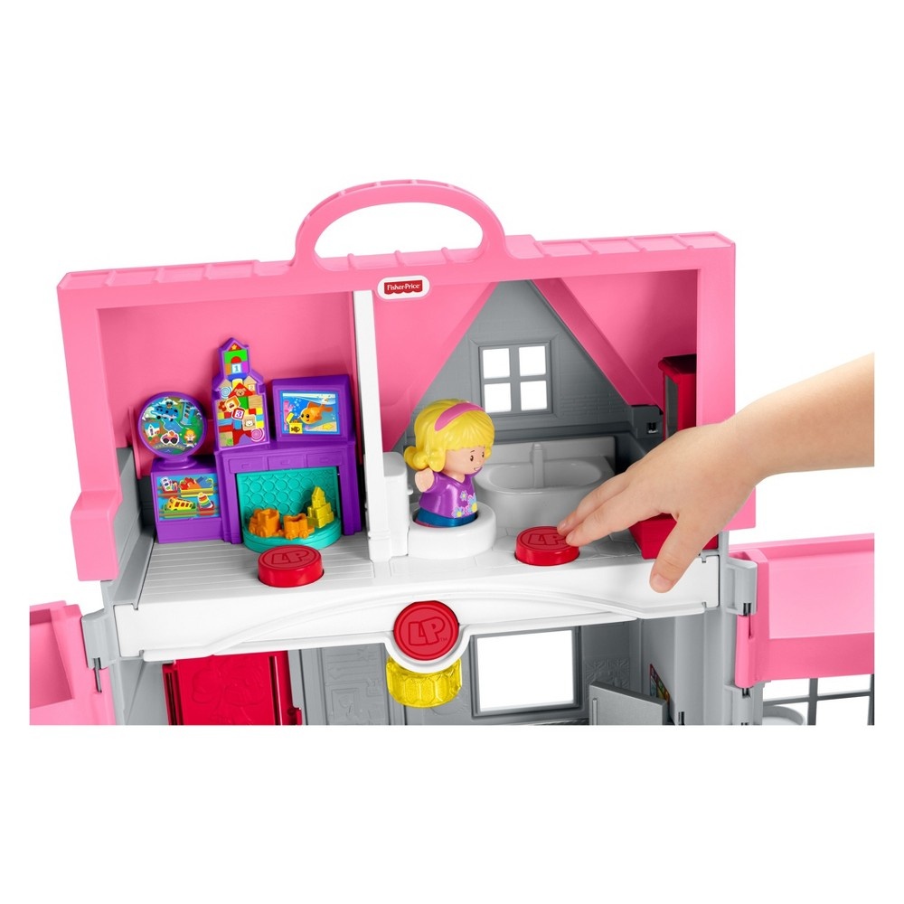 slide 5 of 8, Fisher-Price Little People Big Helpers Home - Pink, 1 ct