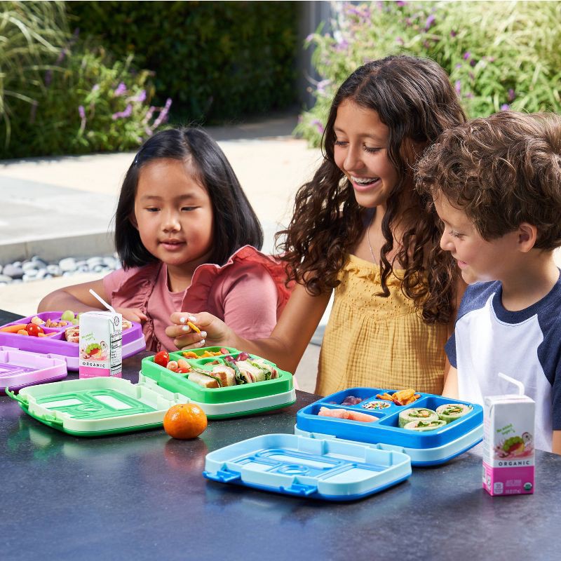 slide 3 of 7, Bentgo Kids' Brights Leakproof, 5 Compartment Bento-Style Kids' Lunch Box - Blue, 1 ct