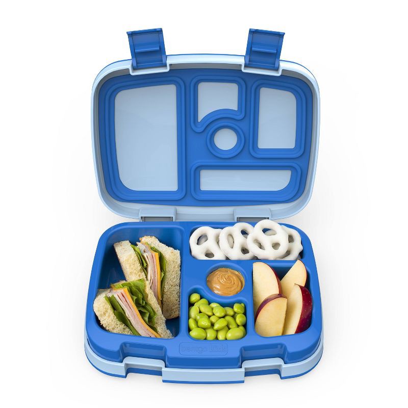 slide 1 of 7, Bentgo Kids' Brights Leakproof, 5 Compartment Bento-Style Kids' Lunch Box - Blue, 1 ct