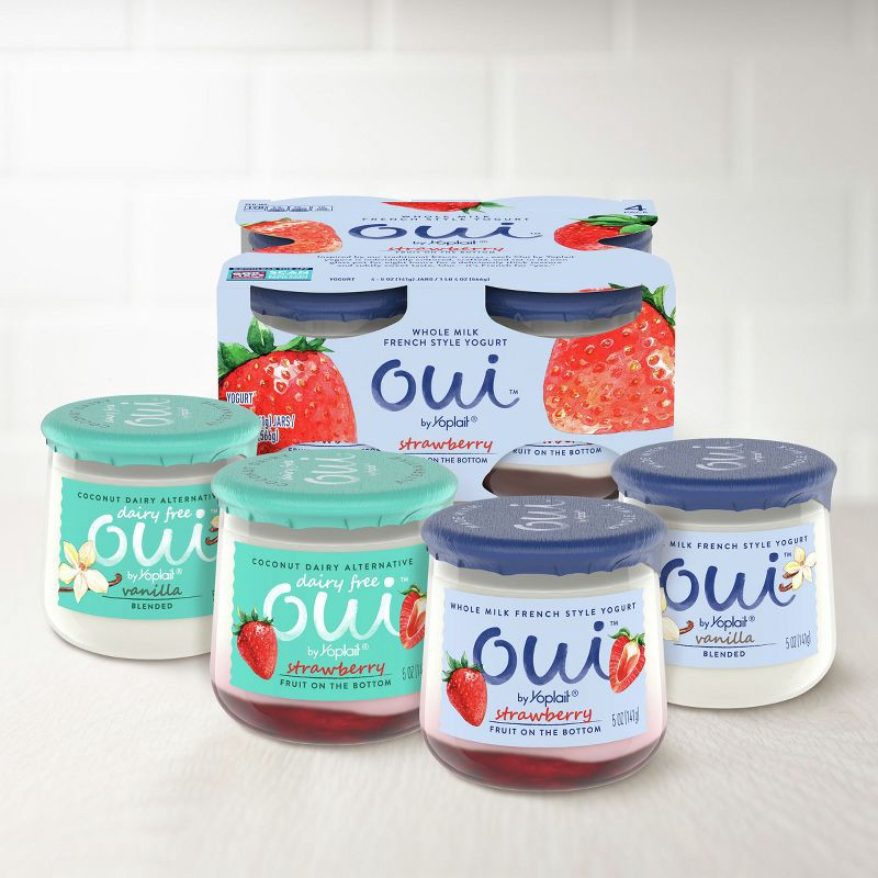 slide 10 of 10, Oui by Yoplait Strawberry Flavored French Style Yogurt - 4ct/5oz Jars, 4 ct; 5 oz