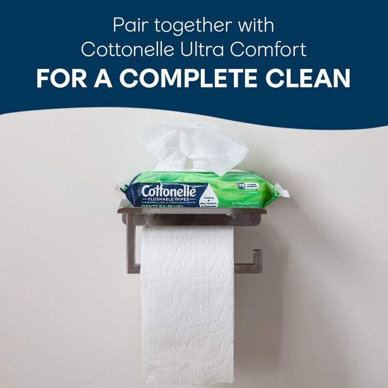slide 6 of 7, Cottonelle GentlePlus Flushable Wipes - 2pk/42ct, 2 ct, 42 ct
