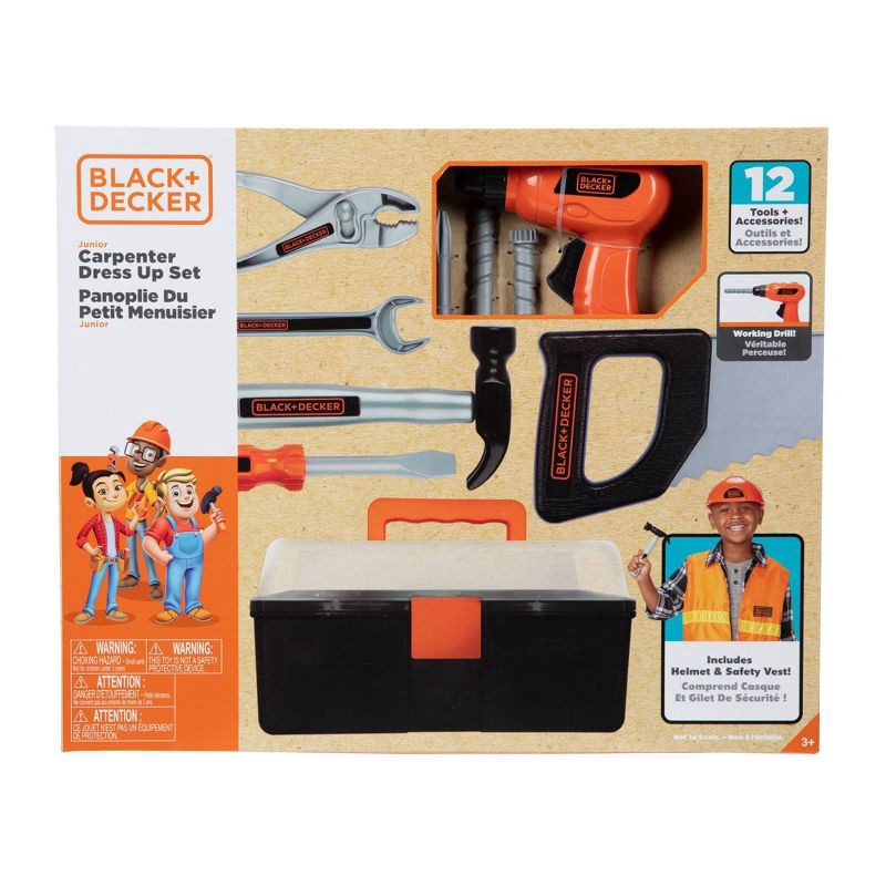 slide 2 of 6, BLACK+DECKER Junior Carpenter Dress Up Set - 12pc, 12 ct