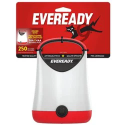 Eveready LED Compact Lantern Portable Camp Lights: Water-Resistant, 250 Lumens, 100-Hour Run Time, Battery-Powered