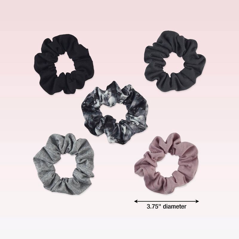 slide 3 of 3, scunci scünci No Damage Scrunchies - Pink/Greys - All Hair - 5pk, 5 ct