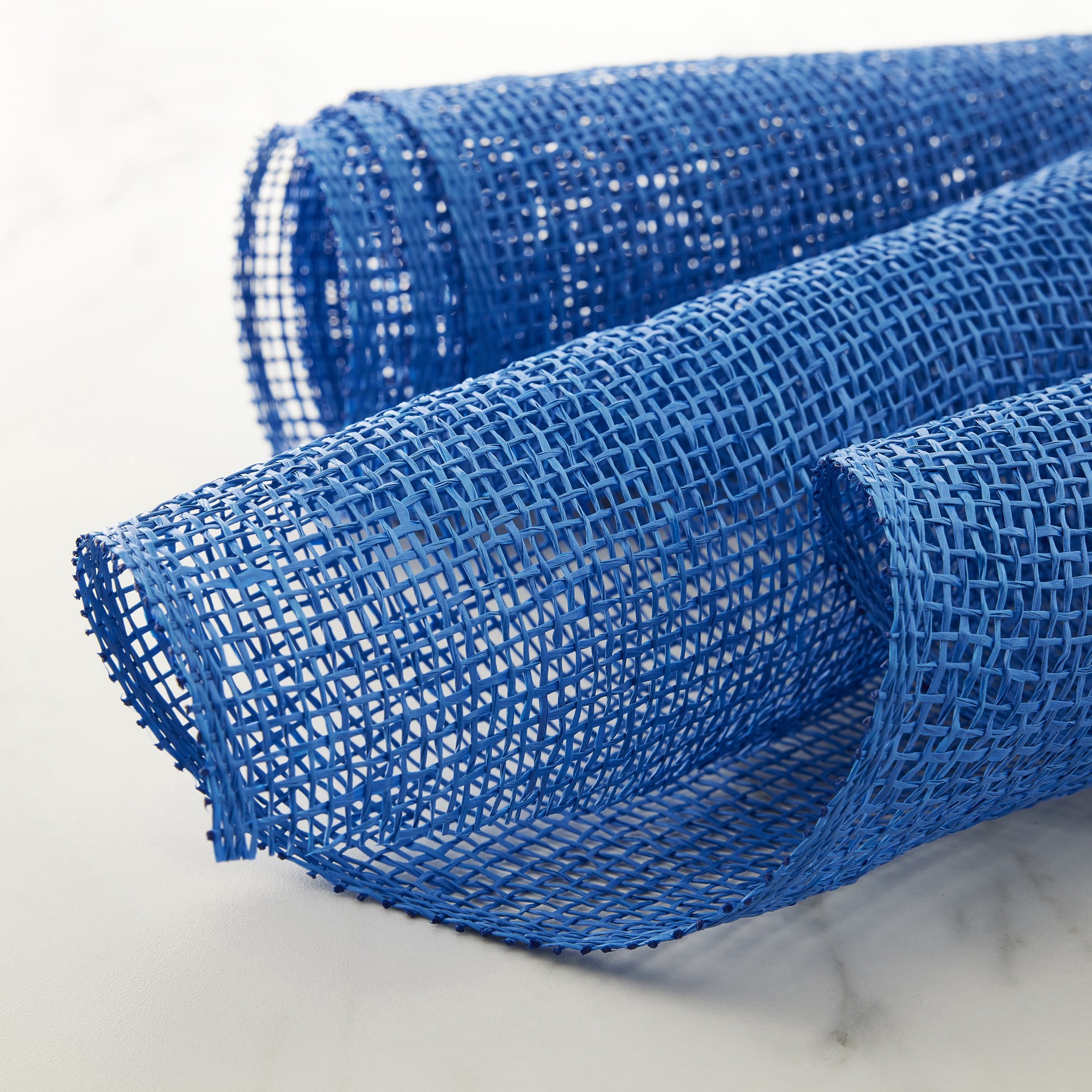 slide 2 of 3, 10" X 19ft. Blue Poly Burlap Mesh By Celebrate It, 10 in x 19 ft