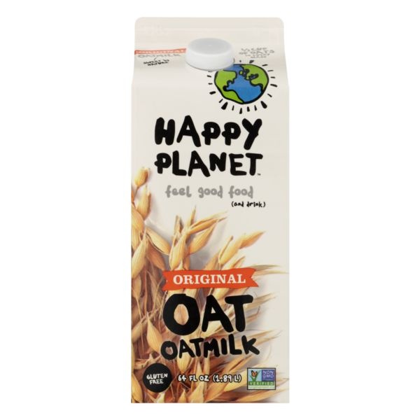 slide 1 of 4, Happy Baby Planet Organic Unsweetened Oatmilk, 64 fl oz