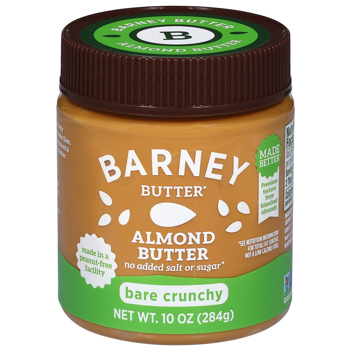 slide 1 of 9, Barney Butter Bare Crunchy Almond Butter 10 oz, 10 oz