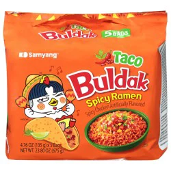 Samyang Buldak Taco Spicy Ramen Noodles - 23.8oz/5ct