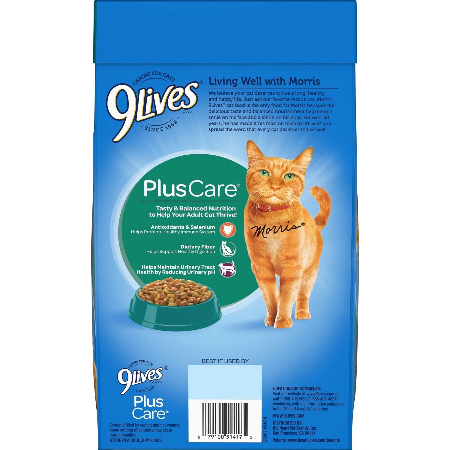 slide 3 of 4, 1/3.15Lb 9Lives Pls Care, 50.4 oz