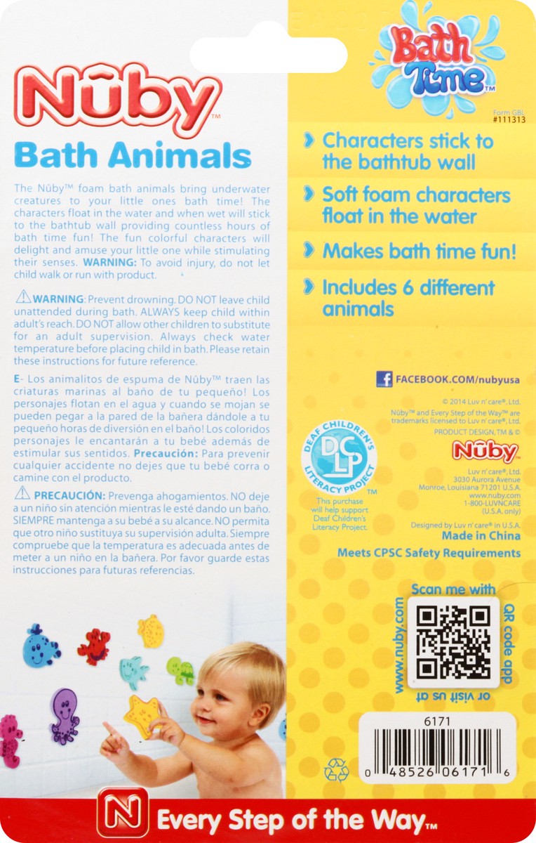 slide 2 of 11, Nuby Bath Time Bath Animals 1 ea, 1 ct