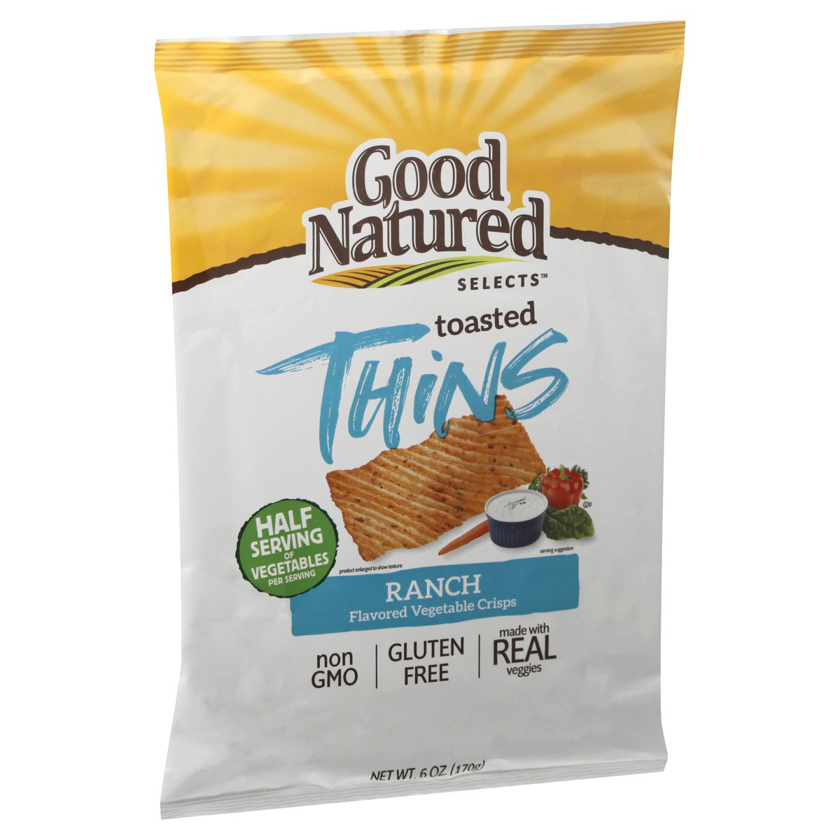 slide 6 of 9, Good Natured Toasted Thins Ranch Flavored Vegetable Crisps, 6 oz