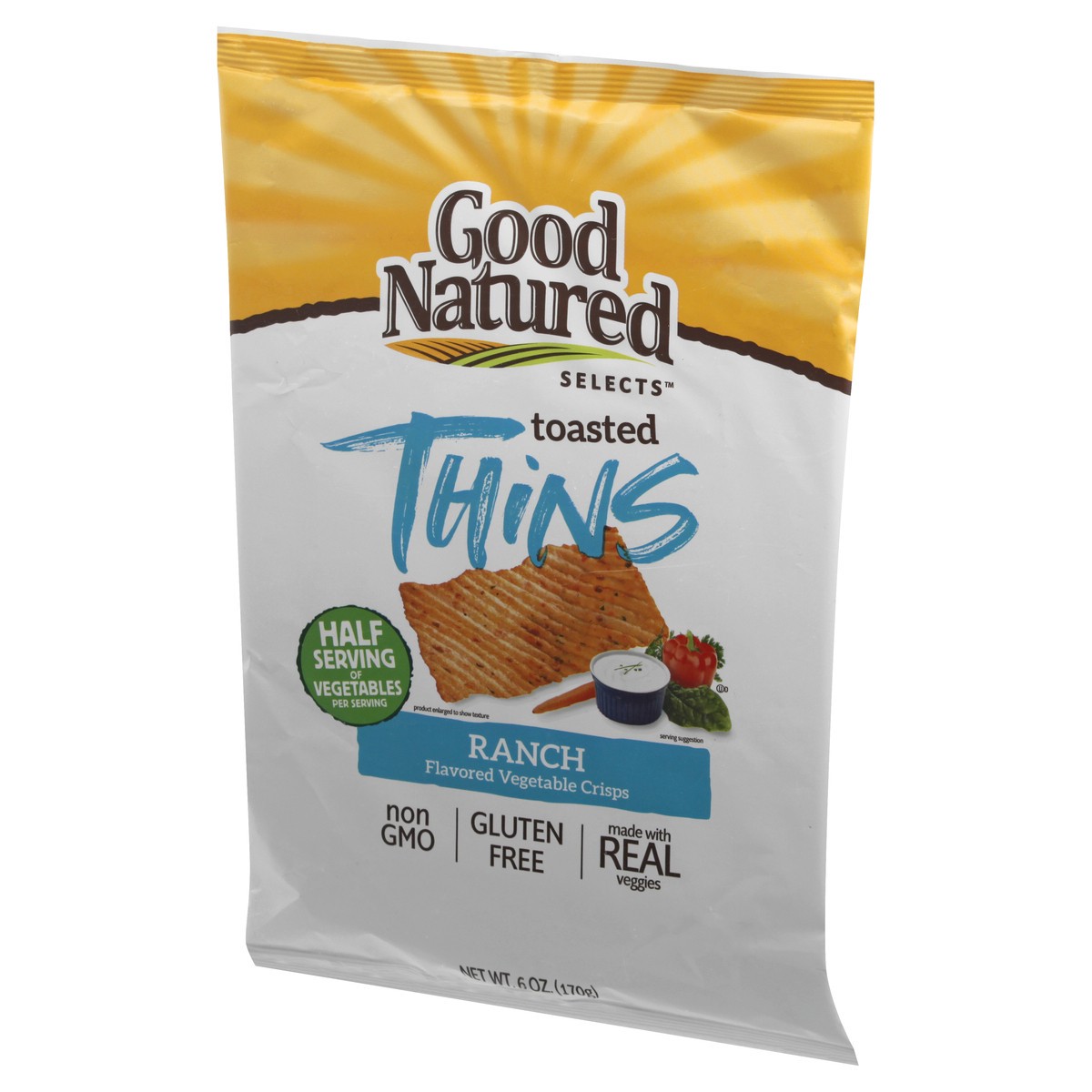 slide 5 of 9, Good Natured Toasted Thins Ranch Flavored Vegetable Crisps, 6 oz