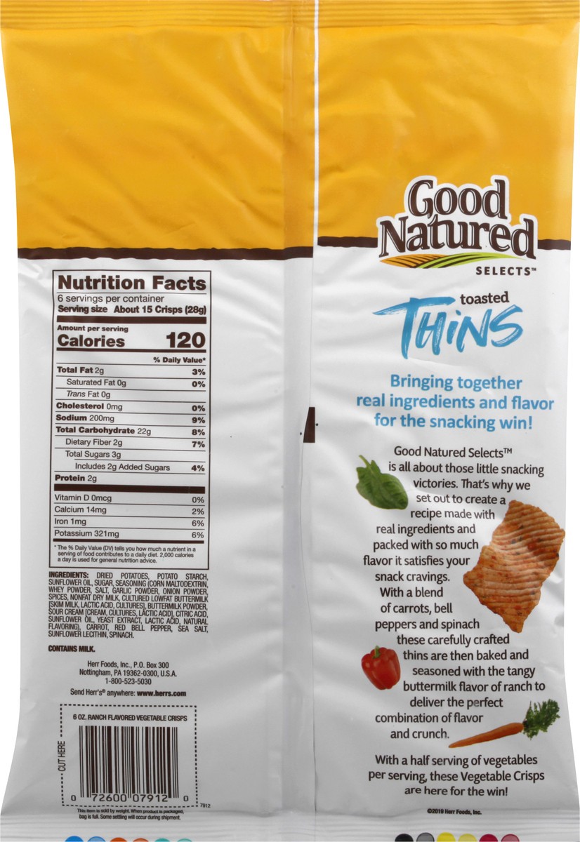 slide 7 of 9, Good Natured Toasted Thins Ranch Flavored Vegetable Crisps, 6 oz