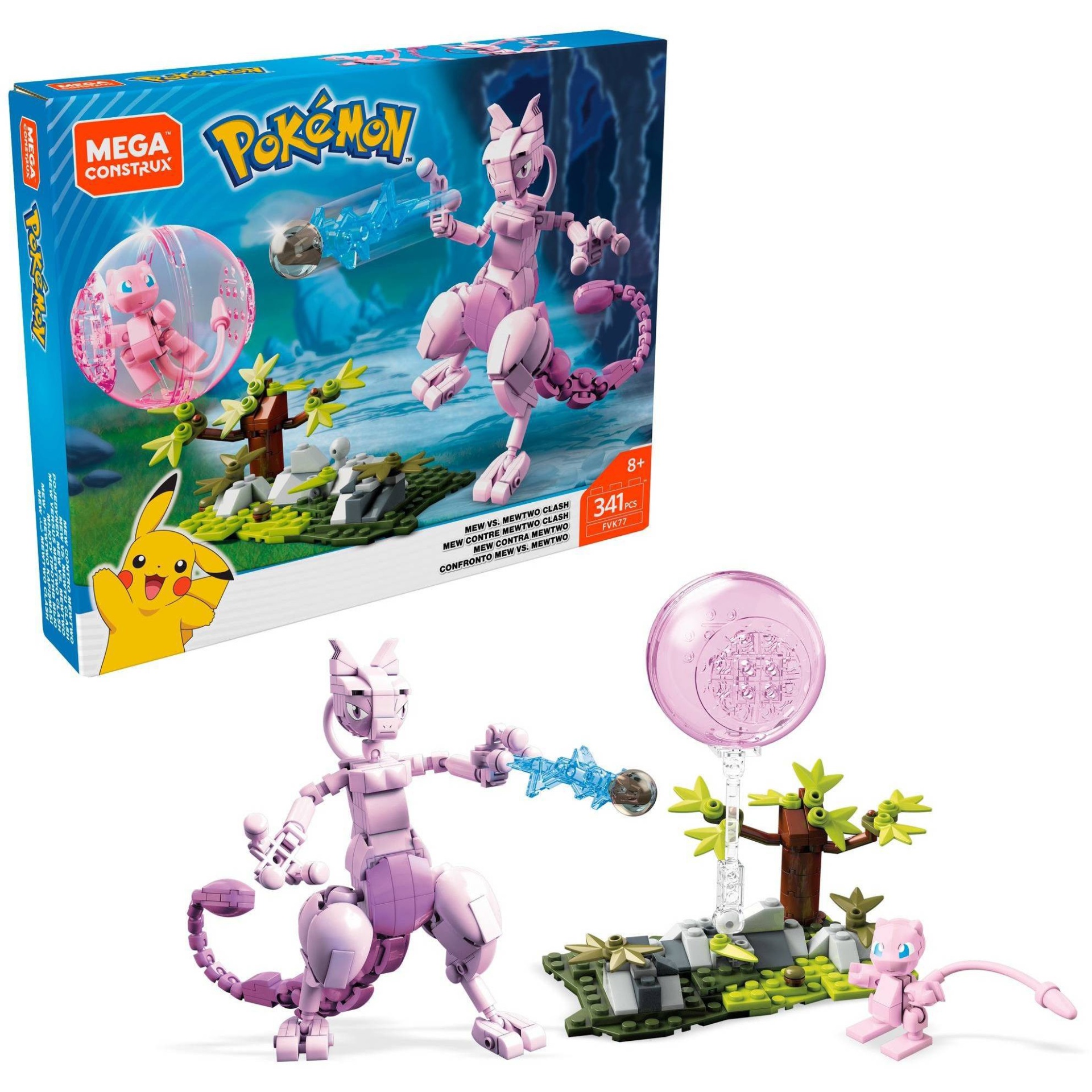 slide 1 of 1, Mega Construx Pokemon Mew Vs. Mewtwo Clash, 341 ct