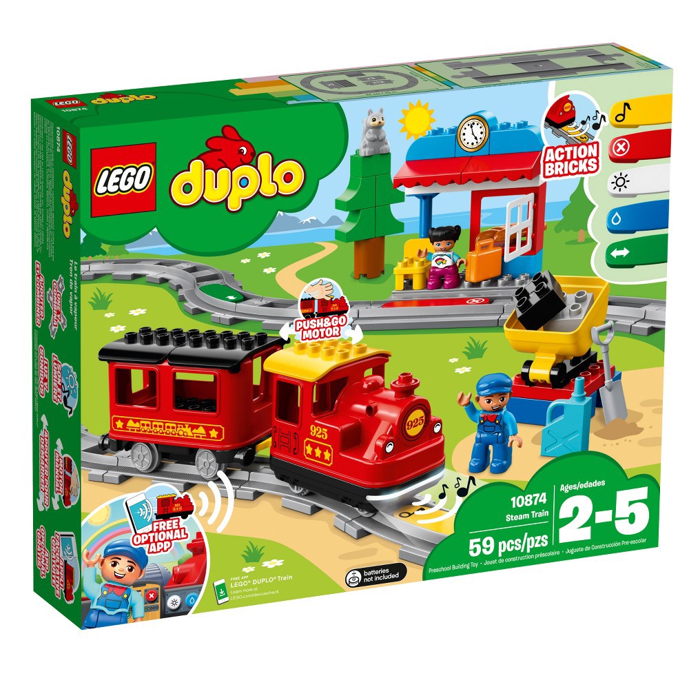 slide 4 of 7, LEGO DUPLO Town Steam Train 10874, 1 ct