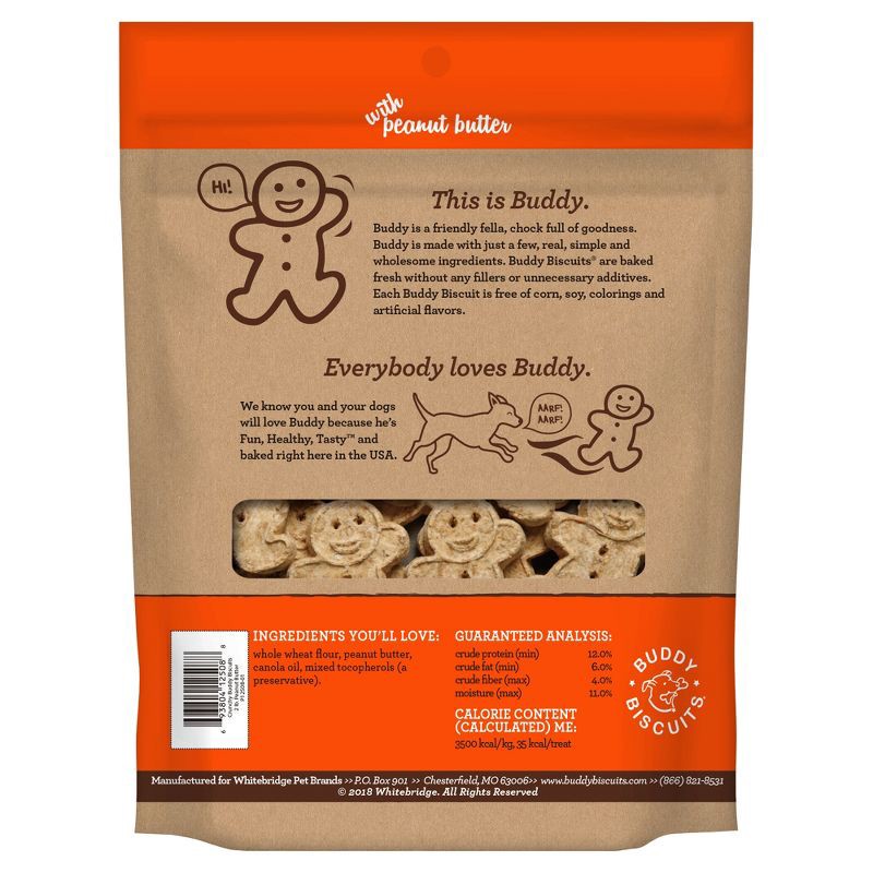 slide 2 of 8, Buddy Biscuits Oven Baked Crunchy Peanut Butter Dog Treats - 2lb, 2 lb