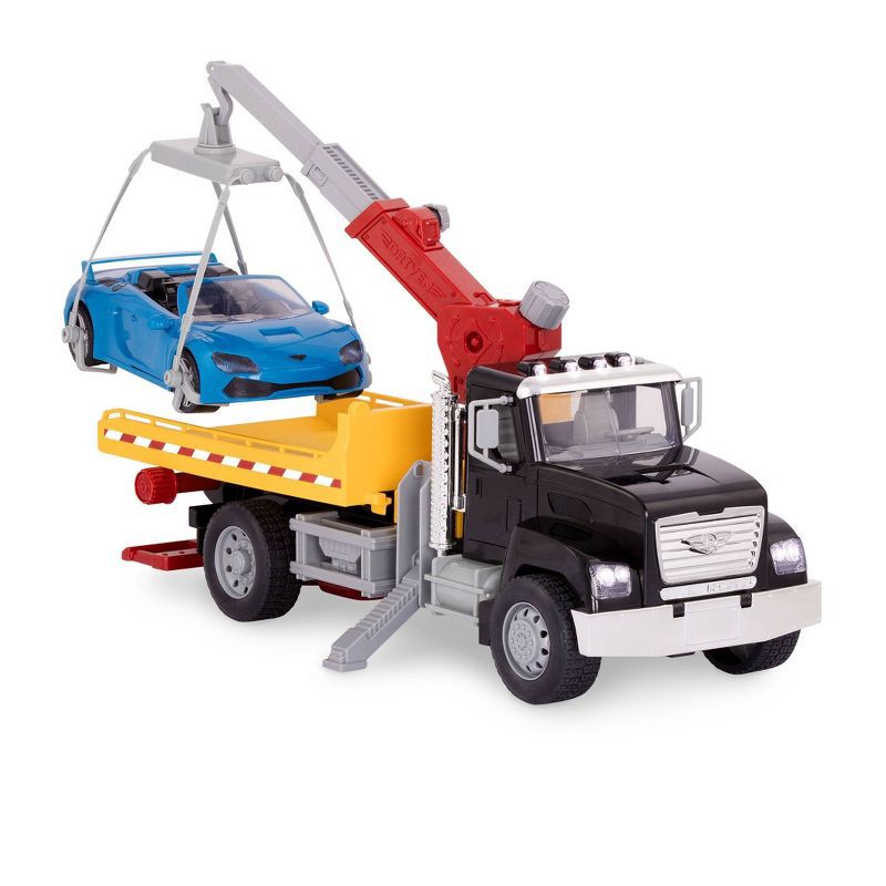 slide 1 of 8, DRIVEN by Battat – Large Toy Tow Truck with Car and Crane Arm, 1 ct