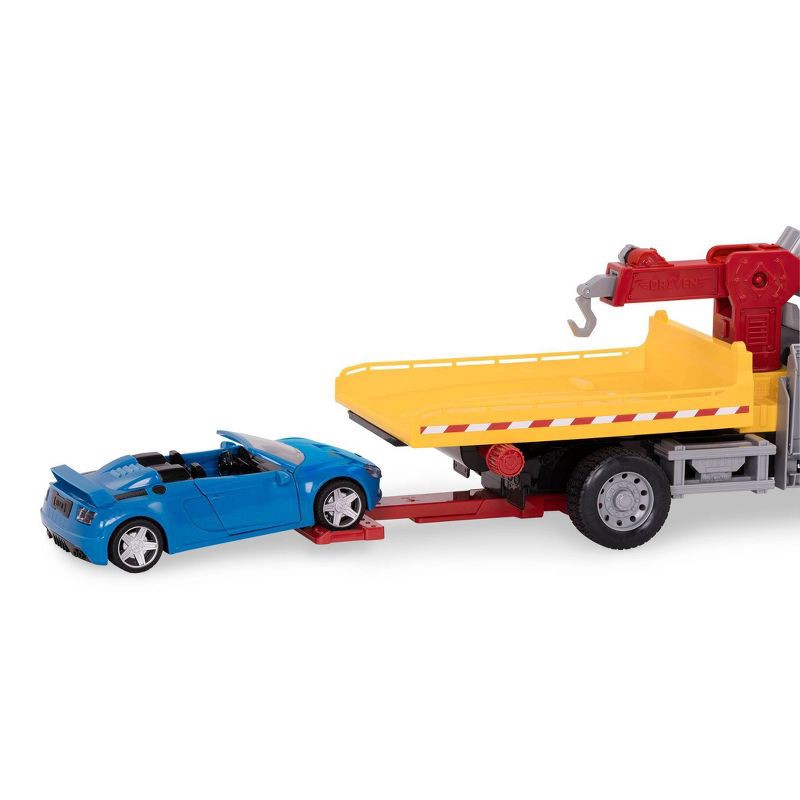 slide 5 of 8, DRIVEN by Battat – Large Toy Tow Truck with Car and Crane Arm, 1 ct