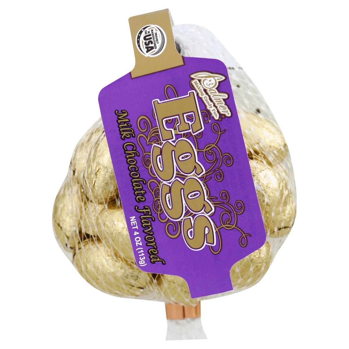 slide 6 of 6, Palmer Candy Gold Eggs Mesh Bag, 4 oz